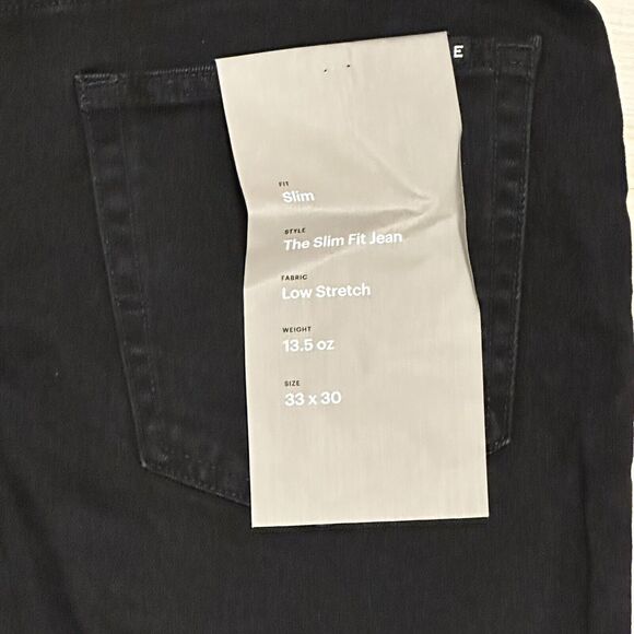 Everlane Men's The Slim Fit Low stretch Jeans 33 x 30 Washed Black New - Picture 5 of 6